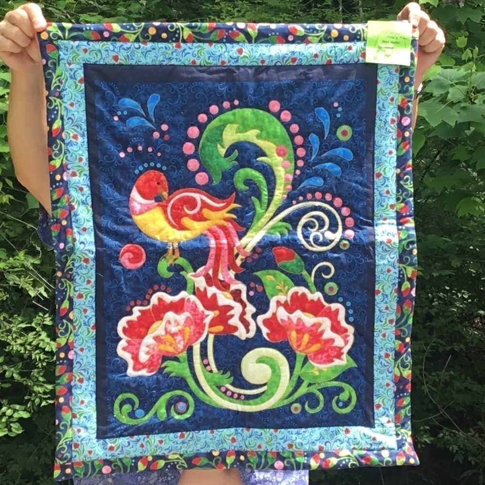 NWT. Hand Crafted Bird and Flower Wall Hanging